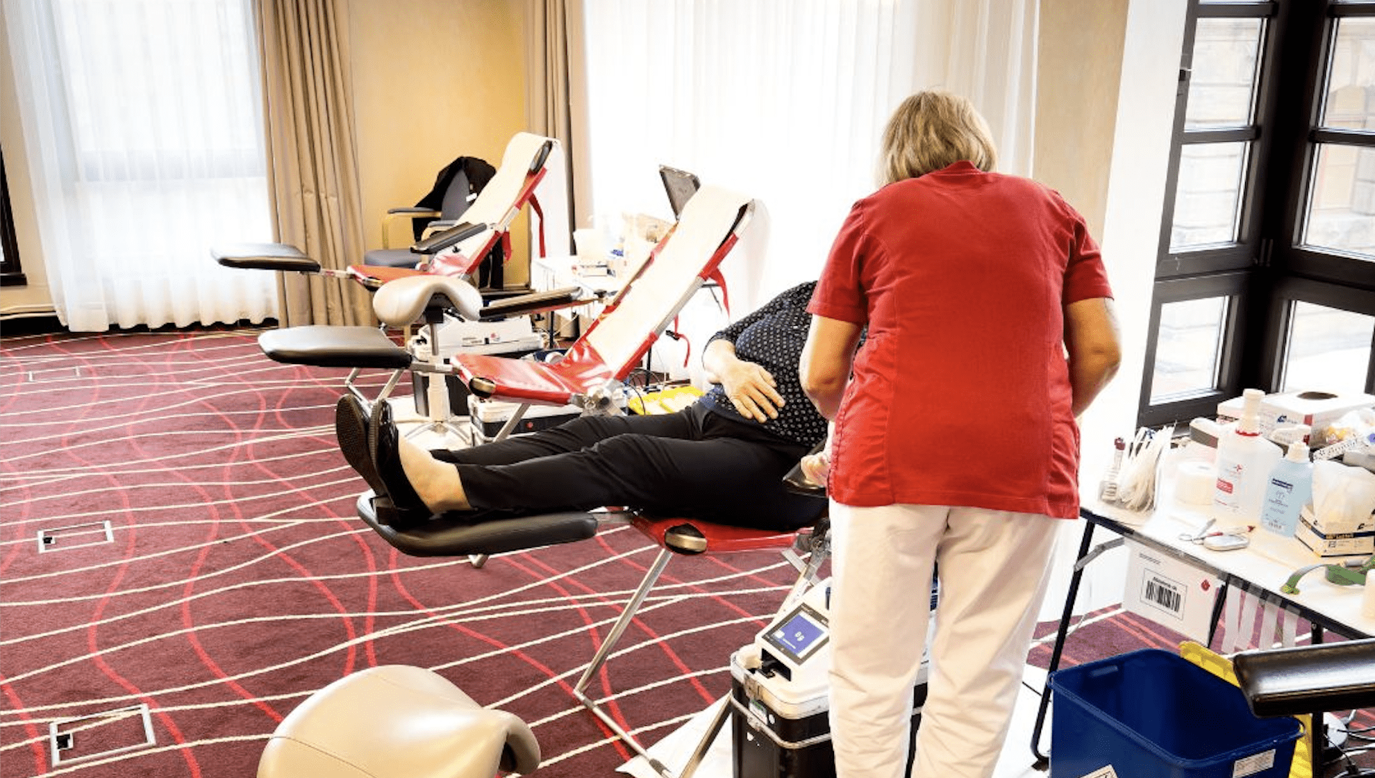 Blutspendeaktion im Hilton Dresden